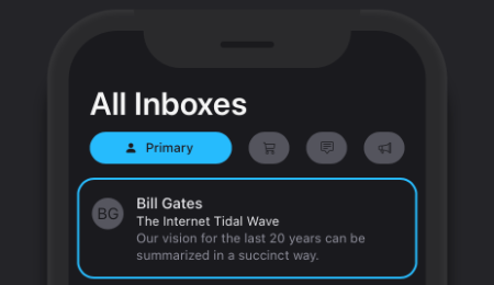 Inbox preview of the first email ever sent as rendered by Boost Your Email